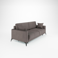 Диван прямой Наоми. Цвет Кофе / трикотаж / ножки черные.