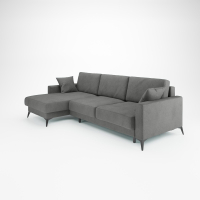 Диван угловой левый Наоми. Цвет Дымчатый / трикотаж.