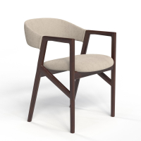 Стул кресло Михаэль. Цвет Бежевый велюр / каркас Венге.