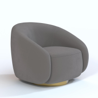 Кресло Kali. Цвет Серый/цоколь Gold.