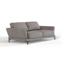 Диван прямой Мейн. Цвет Серо-коричневый / велюр / ножки черные.