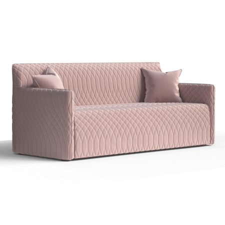 Диван прямой Easy. Цвет Розовый / велюр.