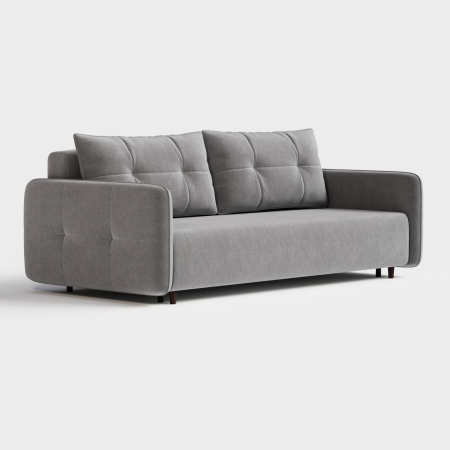 Диван прямой Сканди. Цвет Серый / велюр.