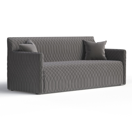 Диван прямой Easy. Цвет Светло-серый / велюр.