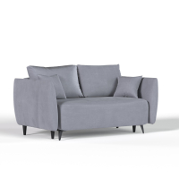 Диван прямой Galaxy 171. Цвет Светло-серый / велюр.