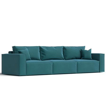 Диван прямой Hygge XL. Цвет Изумрудный / велюр.