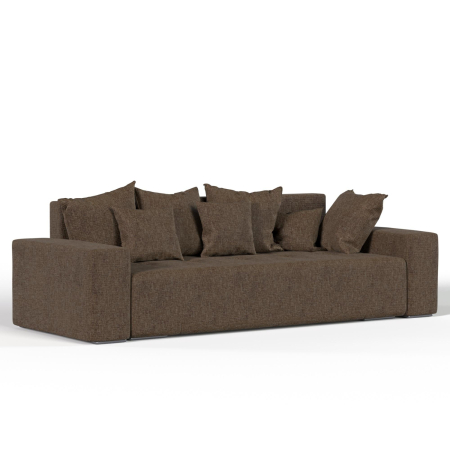 Диван прямой Amigo. Цвет Серо-коричневый меланж / рогожка.