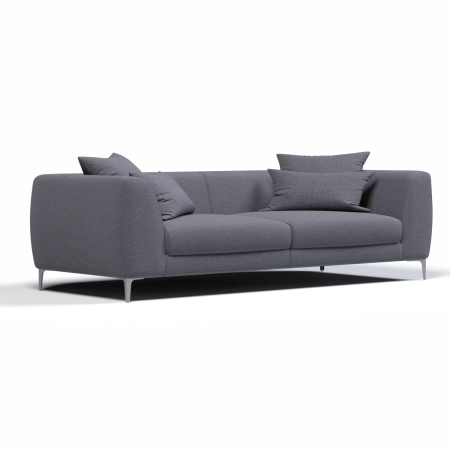 Диван прямой Elegant. Цвет Темно-серый / рогожка.