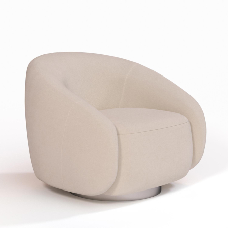 Кресло Kali. Цвет Бежевый/цоколь Silver.