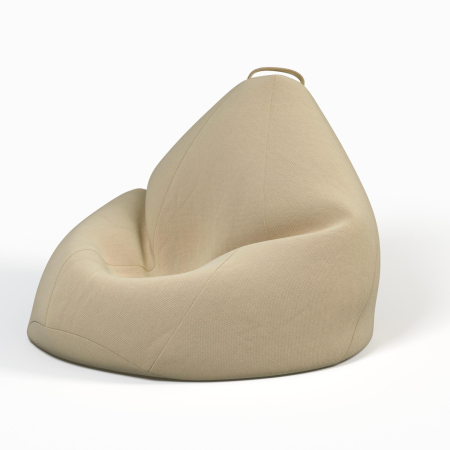 Кресло - мешок XXL. Цвет Бежевый / рогожка.