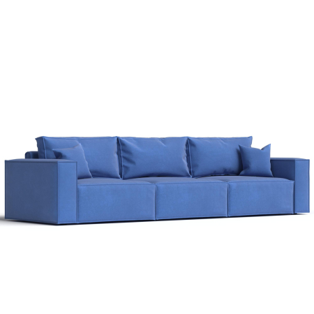 Диван прямой Hygge XL. Цвет Синий / велюр.