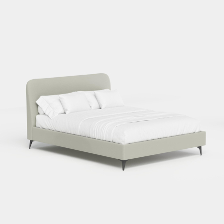 Кровать OSCAR 180х200. Цвет Серый / велюр.