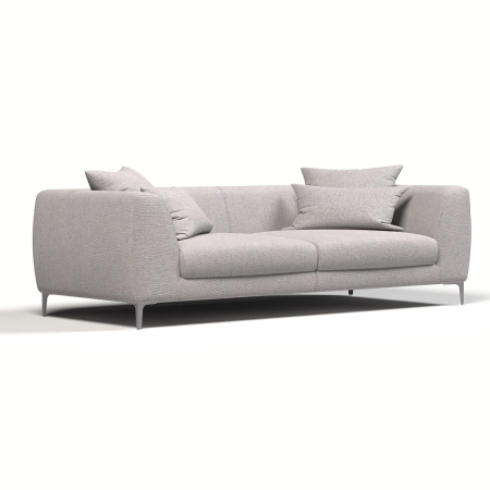 Диван прямой Elegant (Big). Цвет Бежевый меланж / рогожка.