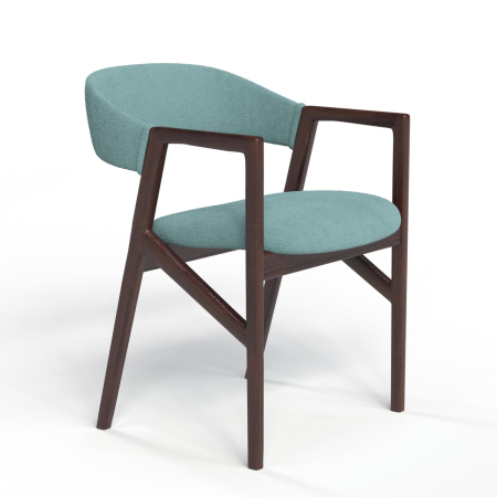 Стул кресло Михаэль. Цвет Мятный велюр / каркас Венге.