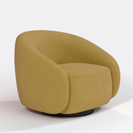 Кресло Kali. Цвет Горчичный/цоколь Black.