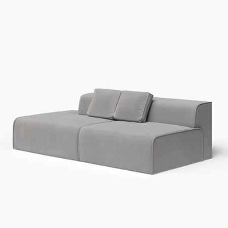 Диван прямой "Nirvana - 4". Цвет Серый / велюр.