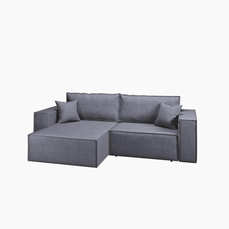 Диван угловой Hygge. Цвет Серый / велюр.