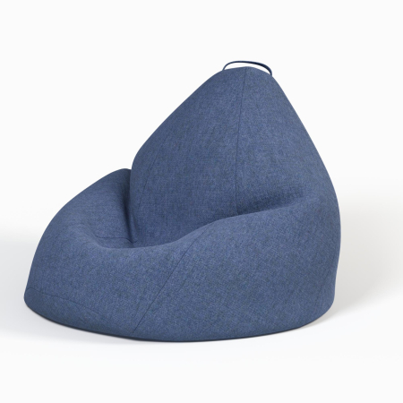 Кресло - мешок XXL. Цвет Синий / трикотаж.