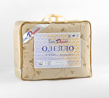 Одеяло 1.5 спальное 140x205, Овечья шерсть, Всесезонное 300 г, тик смесовой