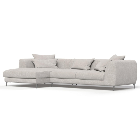 Диван угловой левый "Elegant". Цвет Серый / шенил.