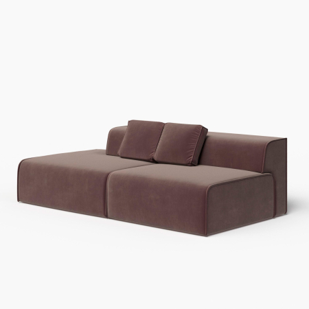 Диван прямой "Nirvana - 4". Цвет Коричневый / велюр.