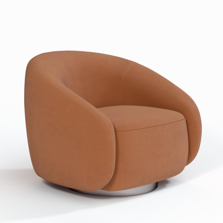 Кресло Kali. Цвет Оранжевый/цоколь Silver.