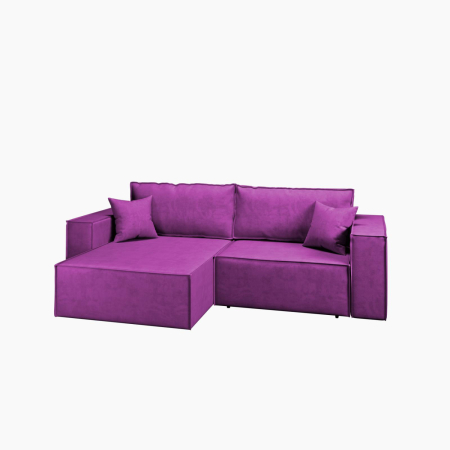 Диван угловой Hygge. Цвет Фиолетовый / велюр.