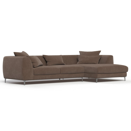 Диван угловой правый "Elegant". Цвет Коричневый / шенил.