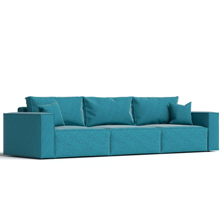 Диван прямой Hygge XL. Цвет Бирюзовый / рогожка.