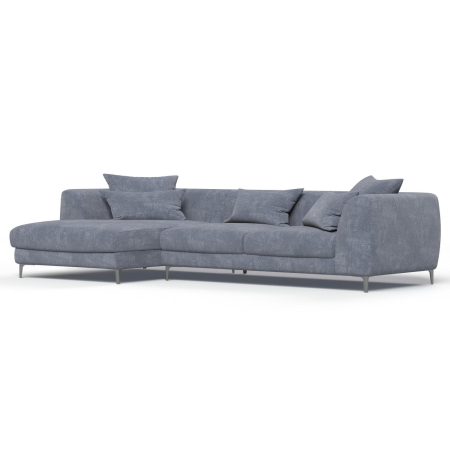 Диван угловой левый "Elegant". Цвет Графит / шенил.