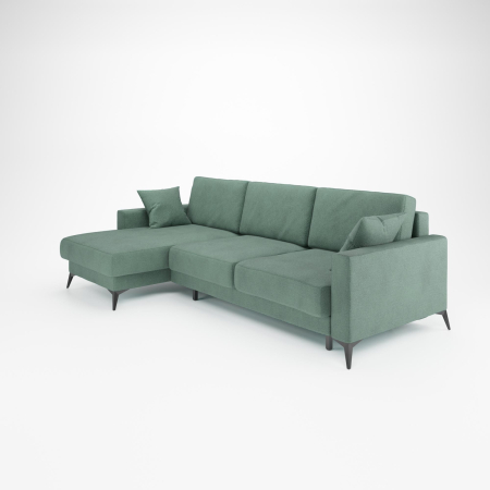 Диван угловой левый Наоми - 2. Цвет Мятный / трикотаж.