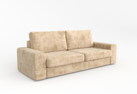 Диван прямой Lagom. Цвет Светло-бежевый / велюр.