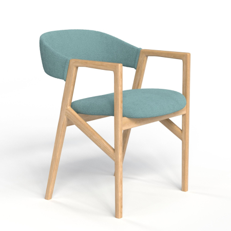 Стул кресло Михаэль. Цвет Мятный велюр / каркас Бук.