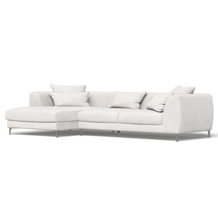 Диван угловой левый "Elegant". Цвет Светло-серый / шенил.