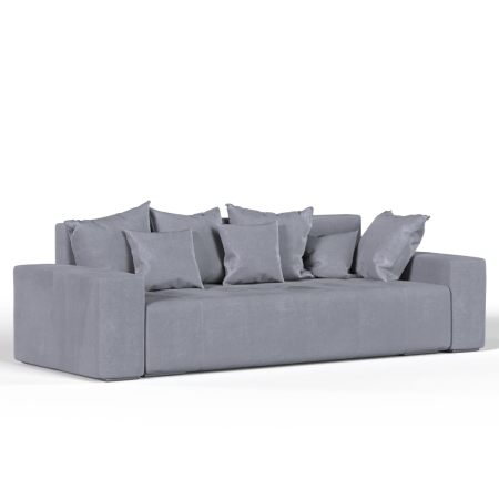 Диван прямой Amigo. Цвет Светло-серый / велюр.