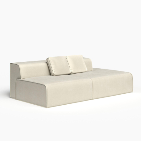 Диван прямой "Nirvana - 3". Цвет Бежевый / велюр.