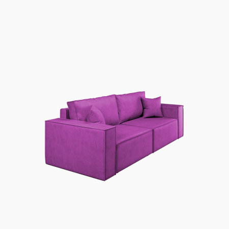 Диван прямой Hygge. Цвет Фиолетовый / велюр.