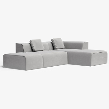 Диван угловой c пуфом правый  "Nirvana - 5"