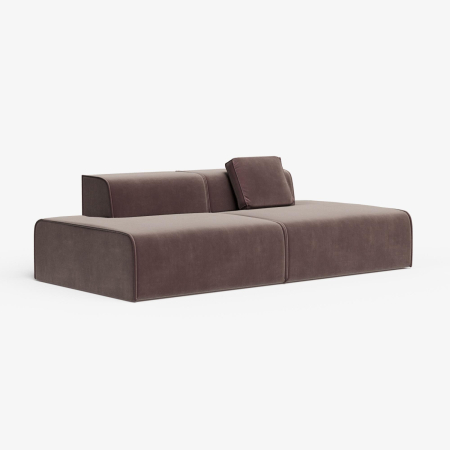 Диван прямой "Nirvana - 2". Цвет Коричневый / велюр.