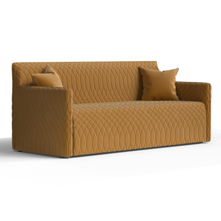 Диван прямой Easy. Цвет Золотисто-желтый / велюр.