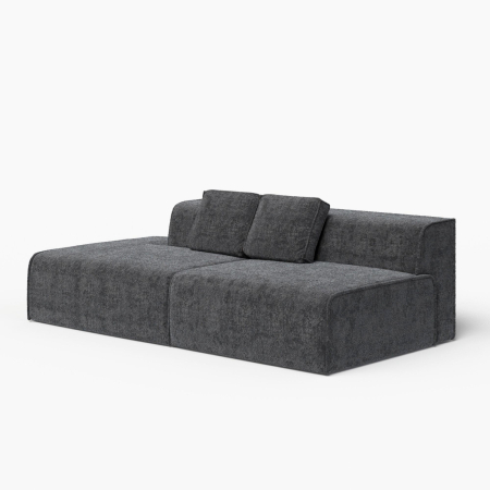 Диван прямой "Nirvana - 4". Цвет Темно-серый / шенил.