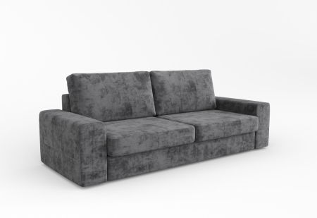 Диван прямой Lagom. Цвет Светло-серый / велюр.