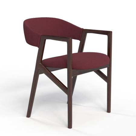 Стул кресло Михаэль. Цвет Бордовый велюр / каркас Венге.