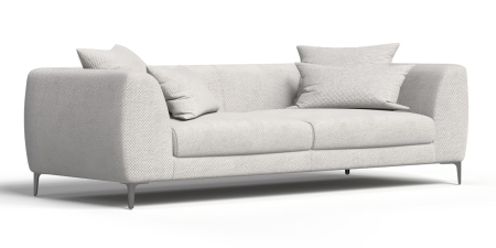Диван прямой Elegant. Цвет Светло-серый / шенил.