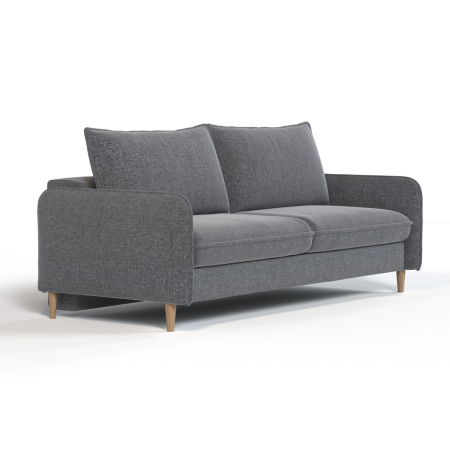 Диван прямой Мальта. Цвет Светло-серый / рогожка.