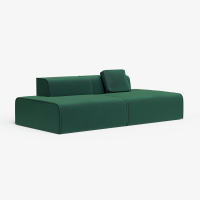 Диван прямой "Nirvana - 2". Цвет Темно-зеленый / велюр.