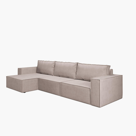 Диван угловой Hygge XL. Цвет Бежевый / велюр.