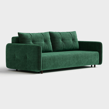Диван прямой Сканди. Цвет Зеленый / велюр.