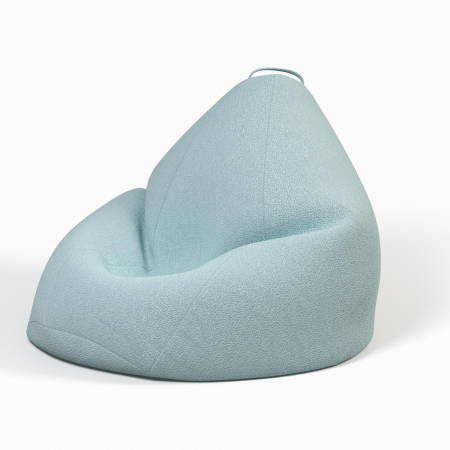 Кресло - мешок XXL. Цвет Голубой / трикотаж.