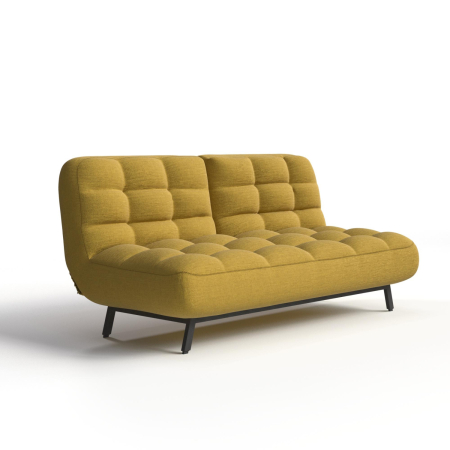 Диван прямой Bricks. Цвет Желтый / трикотаж.